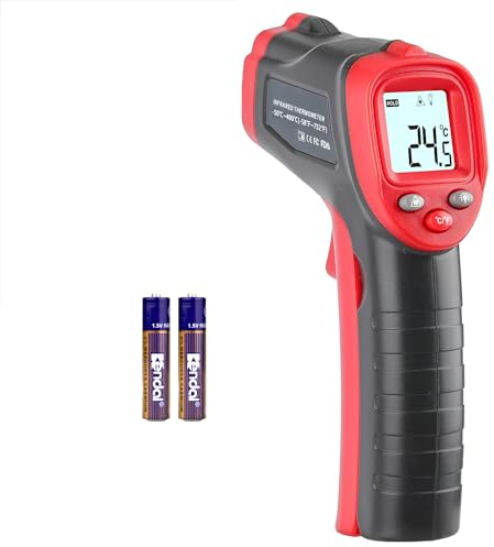 Infrared Thermometer Gun, Non-Contact Laser Thermometer Temperature Gun -58℉～752℉, Adjustable Emissivity Temp Gun Thermometer, Temperature Measurement Gun for Cooking, BBQ, Pizza Oven