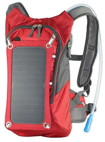 Sosoport Outdoor Usb Lade Reise Rucksack Taschen Männer Frauen Rot Leichte Solar Reiten Usb Power für Elektronik