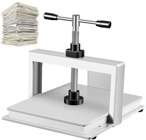 guoyjmm A4/A3-Buchbinderpresse, Manuelle Flache Papier Bindemaschine, Buch Glättungsmaschine, 1500Kg Druck, Büro- Und Schulwerkzeuge Für Dokumente, Stempel, Banknoten,A3