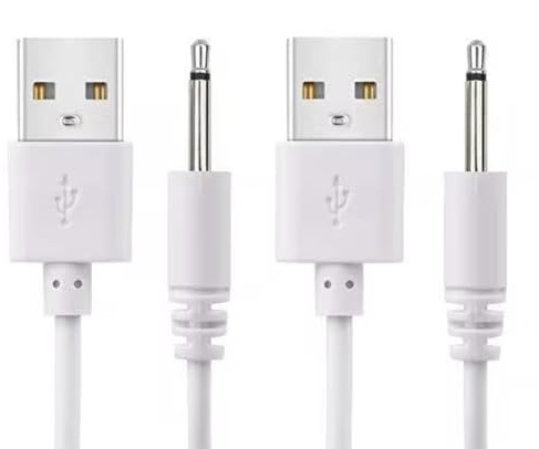 Panlouting 2 Pack | Ersatz USB Ladekabel | DC Ladekabel 2,5mm | Schnellladung | Für Massagegeräte und andere Geräte
