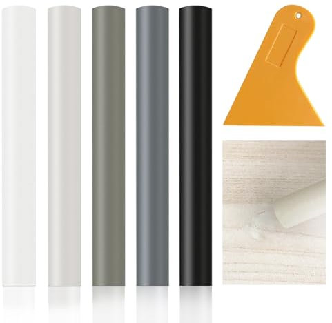 TPTGIAR Set di riparazione laminato, 5 pezzi, kit di riparazione per parquet, kit di riparazione di piastrelle colori misti, kit di riparazione in legno con raschietto per pavimenti, mobili, pareti in