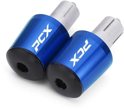 WAJUHJK Motorrad Griff Bar End Gewicht Lenker Griffe Anti Vibration Silder Stecker Für PCX125 PCX 125 PCX150 PCX 150 PCX160(Blue)