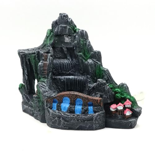 TEMOOUES Dynamische Wasserfall-Aquarien, Dekoration, Kunst, Terrarium, Lebensraum, Ornamente, Foto-Requisiten, Aquarien, Wasserfall