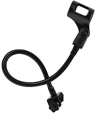 SUPVOX Flexibler Mikrofonhalter Schwanenhals Verstellbar Mikrofonständer mit Stabilem Clip für Verschiedene Mikrofongrößen und Tragbar Geeignet für Studio und Bühne