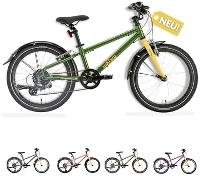 whizzy Kinderfahrrad 20 Zoll I Stilvolles Fahrrad für Kinder ab 5,5 Jahren I Mädchen- & Jungen-Fahrrad mit Ständer, Schutzblechen & Licht I 9 kg leichtes Mountainbike mit Gangschaltung