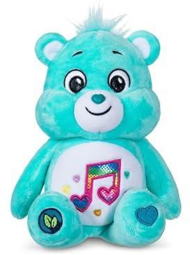 Basic Fun Care Bears 22cm Peluche Brillante – Heartsong Bear – Orsetto con Simbolo Musical – Peluche da Collezione per Bambini e Fan