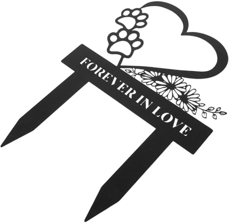 TOYANDONA Stèle Commémorative pour Animaux De Compagnie Piquet Funéraire Métal pour Chien Marqueur De Jardin Étanche pour Cimetière Extérieur