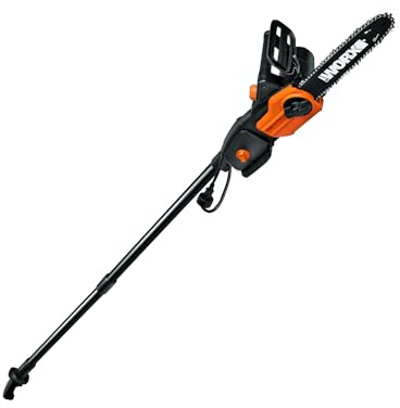 WORX Pole Saw, 8 Amp 10 Electric Pole Saw, Up to 10 ft., 28 ft/s chain speed