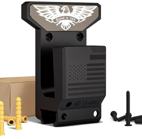 CZMYCBG Wandhalterung für AR15/Gewehr, 2-in-1-Design AR15-Wandhalterung und Magazin, Aus ABS-Material Bis 350 Pfund, Geeignet für Wand, Tür, Büro
