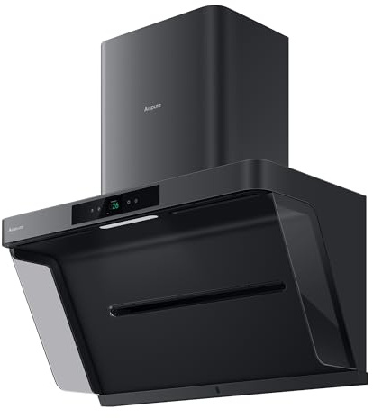 Arspura P1 36 Inch IQV Black Wall Mount Smart Range Hood,Ultra-quiet Kitchen Vent Hood with 4-speed Gesture Sensing & Touch Control,PM2.5 Real-time Monitoring and LED Lights