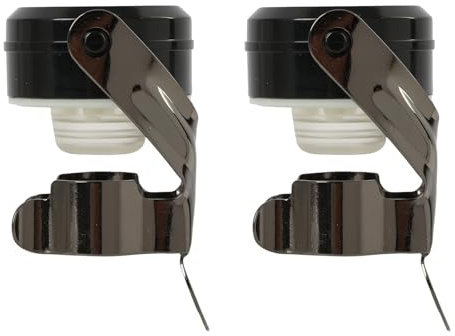 2 tapones de champán de acero inoxidable reutilizables, tapón de champán, protector de burbujas, tapón de vino, antifugas, tapón de vino, botella universal para botellas de vino y champán, negro