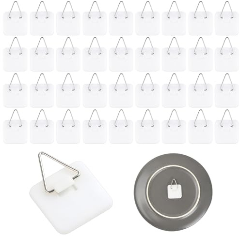 Nivofu 36 Pezzi Ganci Adesivi per Quadri Muro, Appendi Quadri Senza Chiodi, Gancetti Adesivi Quadrati Bianchi (3.2x3.2cm), Portata 1kg, Ideali per Cornici, Piatti da Parete e Decorazioni