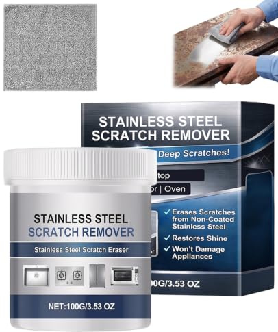 Avvchuy Stainless Steel Scratch Remover, Multi-purpose Stainless Steel Cleaner Scratch Remover for Pan,pot,sink,stovetop,oven