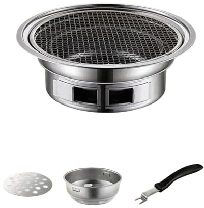 Griglia per barbecue a carbone peso con tavolo da picnic per barbecue a riscaldamento rapido rotondo per comodi barbecue da cortile fornello da campeggio portatile