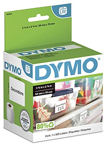 DYMO Authentic LW Large Multi-Purpose Labels, DYMO Labels for LabelWriter Label Printers, 2-1/8 x 2-3/4, 1 Roll of 320
