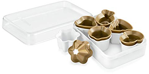 Tescoma 630934 Delicia Tagliabiscotti per Frollini di Natale, Plastica, Oro/Bianco, 1 Pezzo