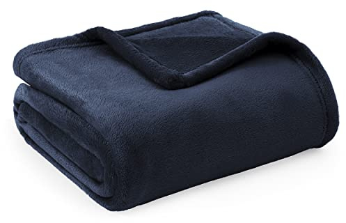 BEDSURE Kuscheldecke Flauschig Decke Fleecedecke - 130x150cm, Blau Navy | Weich Wohndecke, Wohn- & Kuscheldecken Sofa überwurfdecke, Tagesdecke, Sofadecke, Couch Blanket, Geschenke für Frauen