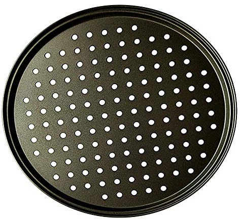 Teglia per pizza, per forno, rotonda, per pizza, pizza, con fori per pizza, antiaderente, per casa, ristorante, cucina, 28 cm