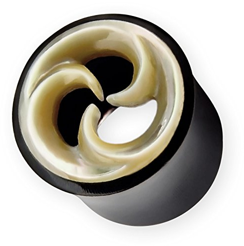 Fly Style Piercing Ohr Tunnel Plug - Ohr Piercings - Triskele Perlmutt Horn Tunnel