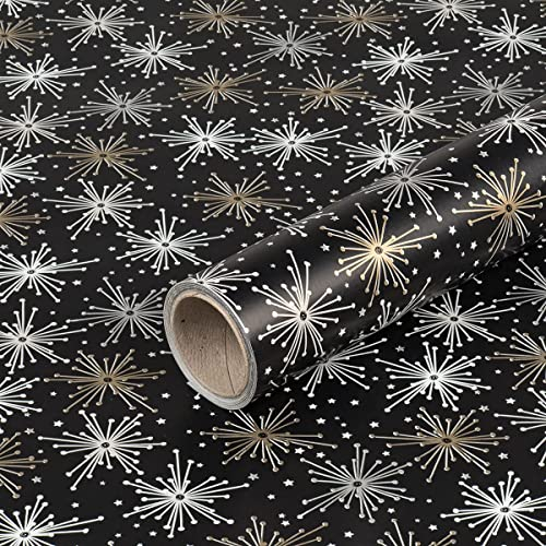 Geschenkpapier Goldene Sterne, Weihnachtspapier, 0,70 x 10 m