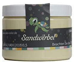 Caleo Color Lehmfarbe SANDWIRBEL Beige, 0,15 Liter - ökologische Wandfarbe für Wohnzimmer und Co. - hoch deckend, tropffrei, geruchsneutral