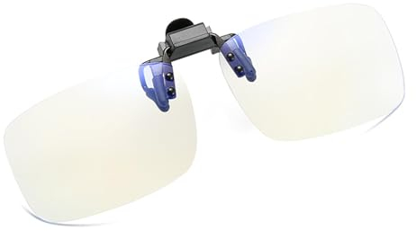 380-500nm Blaulichtfilter Aufsatz Für Brille,Blue Light Blocking Glasses Clip On Guter Schutz Bei Der Arbeit Am Bildschirm.Gaming Brille PC,Handy Und Fernseher,Anti-MüDigkeit,Anti-Blaulicht,Uv-Schutz