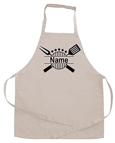 Elefantasie Schürze Grillschürze mit Name personalisiert Kochschürze für Kinder und Erwachsene div. Farben