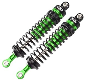 GPM Upgrades Aluminum 6061-T6 Front Adjustable Spring Dampers for 1/10 4Wd Hammer Rey U4 Rock Racer（LOS03030） RC Car (Green)