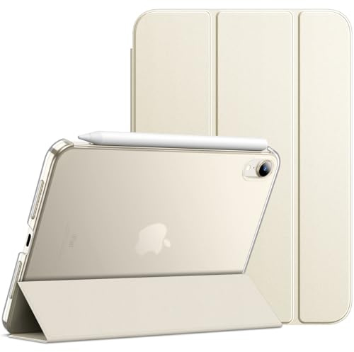 JETech Hülle für iPad mini A17 Pro/6. Gen, Polarstern | Für 8,3 2024/2021 Modell, Schlanke Transluzent Rückseite, Dreifach-Ständer, Auto Schlafen/Wachen, Leichter Stoßschutz