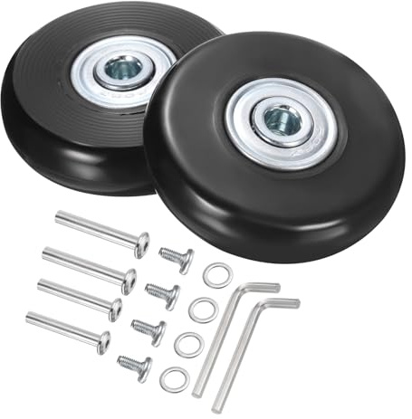 QUARKZMAN bagagehjul ersättning x mm/, x, gummi svängbara hjul med kullager reparationssats för väskor inline utomhus skridskoåkning, set, 51 x 14 mm