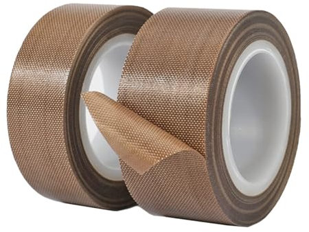YSYONBOE 2 Rollen Teflonband Hochtemperatur Klebeband 30mm x 10m - Teflon-Klebeband PTFE-Klebeband Selbstklebend Hitzebeständiges Vakuumierband, Isolierband für Handversiegelung, Impulsversiegelung