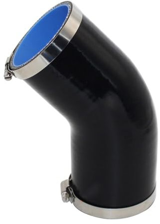Ablaufschlauch 45-Grad-Anschluss, Auto-Ladeluftkühler, Turbo-Ansaugrohr-Kupplung, schwarzer Silikonschlauch Wasserpumpe(Color:16MM)