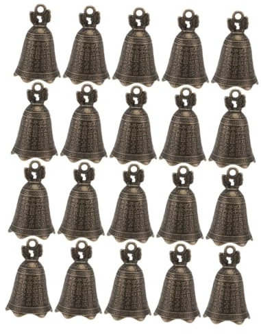 Amosfun 20stücke Teiliges Vintage Glöckchen Zinklegierung Kleine Retro Glocken Für Basteln Windspiele Schlüsselanhänger Türdekoration Langlebig Und Hautfreundlich Für DIY Schmuck Und Festt