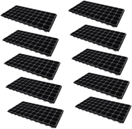 KONTONTY 10pezzi Vassoi Per Germinazione Spessa Trays Per Giardinieri e Novizi e Resistente Deformazione Per Coltivazione Serra