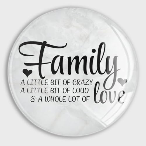 Kühlschrank-Magnet mit englischer Aufschrift Family A Little Bit of Crazy, Glas, stark, mit Zitaten, Whiteboard-Magnete, Kühlschrankmagnete für Küche, Büro, Whiteboard, Klassenzimmer, 2 Stück