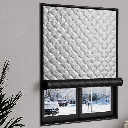 CMYAOYC Fenster Isolierung Gegen Kälte Winter-Fensterisolationsset, Wetterfeste Isolierfolie für Fenster Winterfest Machen, Wiederverwendbares Fensterisolationsset(W 90cm x H 120cm/35.5 x 47)