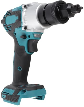 Rivet Nut Tool, Adjustable Rivet Nut Machine with 3 Riveter Heads and LED Light Electric Rivet Gun Cordless Rivet Tool for Enhancing Productivity (Set E)