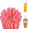 60 Plastic Straws Disposable,Cocktail Straws,Pink Straws,Hen Party Straws, Heart-Shaped Straight Straws, 7x210mm, Polypropylene, Fun & Eco-Friendly for Parties, Events, and Daily Use