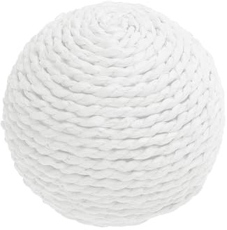 CAPASTEC Cat Playing Ball with Bell Indoors, Interactive Cat Balls for Playing and Fetch, Safety Dental Care Cat Chew Balls, Diameter 10 cm, White