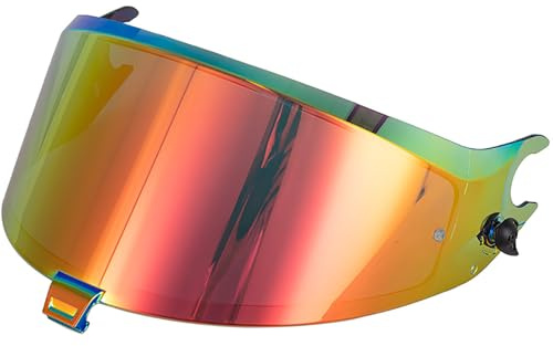 POIBNZ Helmet Visor for Shark SPARTAN GT/GT PRO/SPARTAN RS, Tinted Motorbike Helmet Face Shield Replacement, UV Protection Helmet Windshield Visor Motorcycle Helmet Lenses,C Red Gold