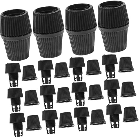 Operitacx Pendant Light Cable Glands and Cord Grip Strain Relief Clamp for 4-6mm Round and Flat Cables, Black Plastic Light Fixture Cord Grips Stress Relief, 100 Sets