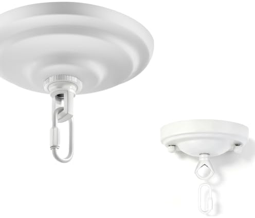 SHENGYIG Lampe Abdeckung Decke, Weiß Rund Deckenlampe Abdeckung | Geschlossene Ausführung Baldachin Lampe, Geeignet für Hängeleuchten und Kronleuchter