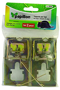 Maurer 14041020 Trampa ratones metálica galvanizada 9.5 x 5.2 cm. (Bolsa 2 unidades)