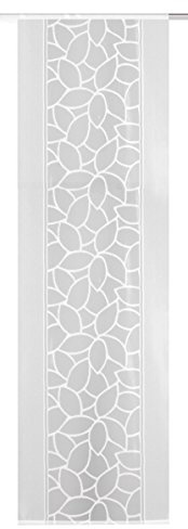 Home fashion 086634-0101 Schiebevorhang Jacquard, Polyester, Weiß, 245 x 57 cm, 1 Einheiten