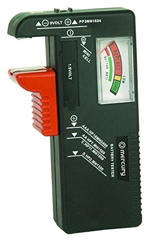 Xiton Mercury Tester Batteria per AA, AAA, PP3 e Pile a Bottone