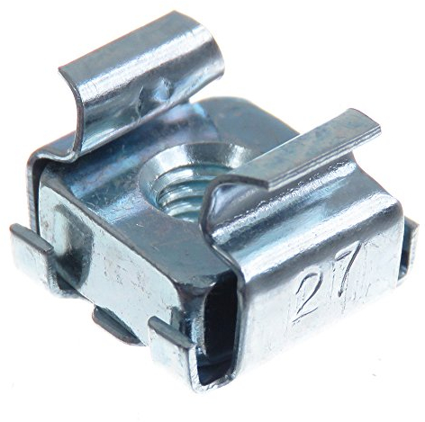 Dado a gabbia SECCARO M5, per montaggio su rack, acciaio zincato, 20 pezzi