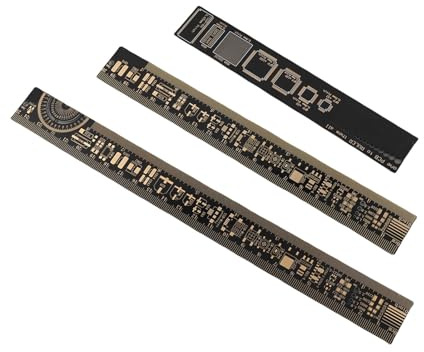 Marhynchus Multifunktionales PCB-Lineal 15/20/25 cm Messwerkzeug für Elektroniker - Integriertes Multi-Funktionswerkzeug aus Kunststoff - 26 cm