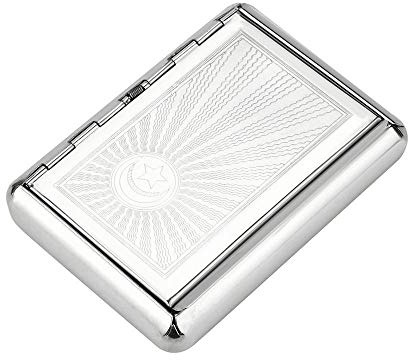 Zigarettenetui Zigaretten Box Metall Zigarettenetui Box Halter Halten Zigaretten Silber-Tabak-Zigaretten-Halter Aufbewahrungsbehälter (95 * 70 MM) -Silver_China Tabakdose (Color : Silver)