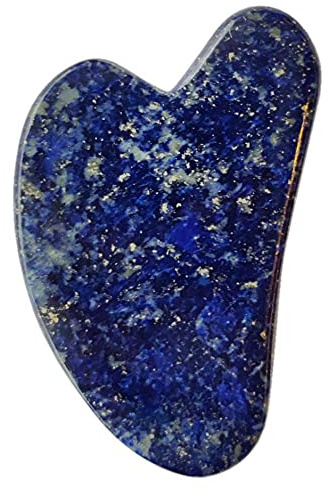 SHARVGUN Gua Sha Schaben Massage Gesichtswerkzeug Lapislazuli Stein für Gesicht Körper SPA Akupunktur-Therapie Triggerpunkt-Behandlung Entfernt Giftstoffe Verhindert Falten