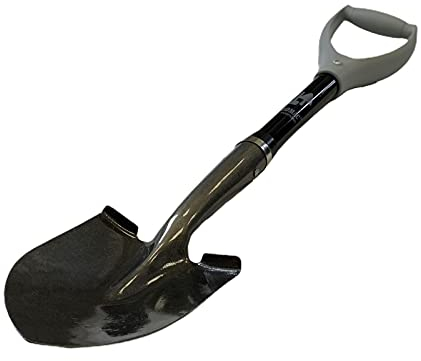 Mini Schaufel | 74cm | Glasfaser mit Holzkern | Multifuktionswerkzeug | Mini-Rundspaten, Campingschaufel, Auto Spaten | HAROMAC